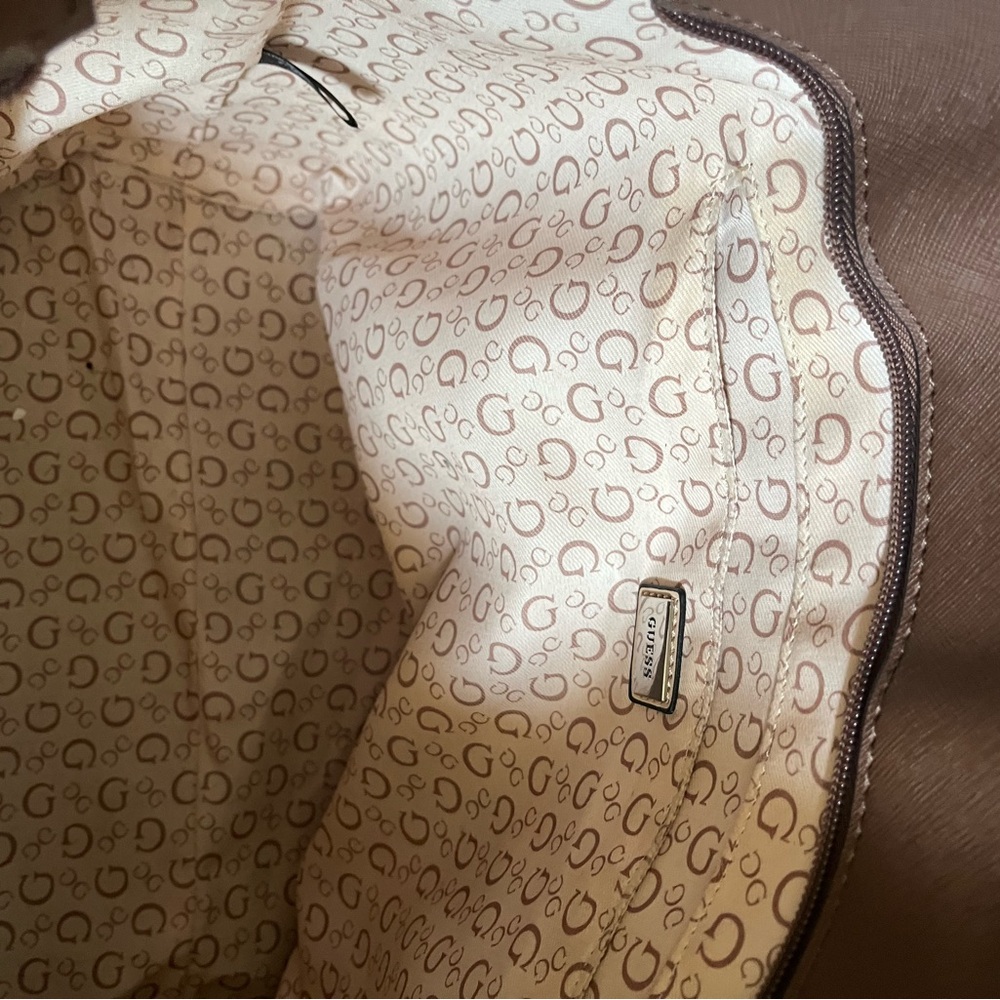 Guess Chocolate Brown Signature Tote - Picture 8 of 9